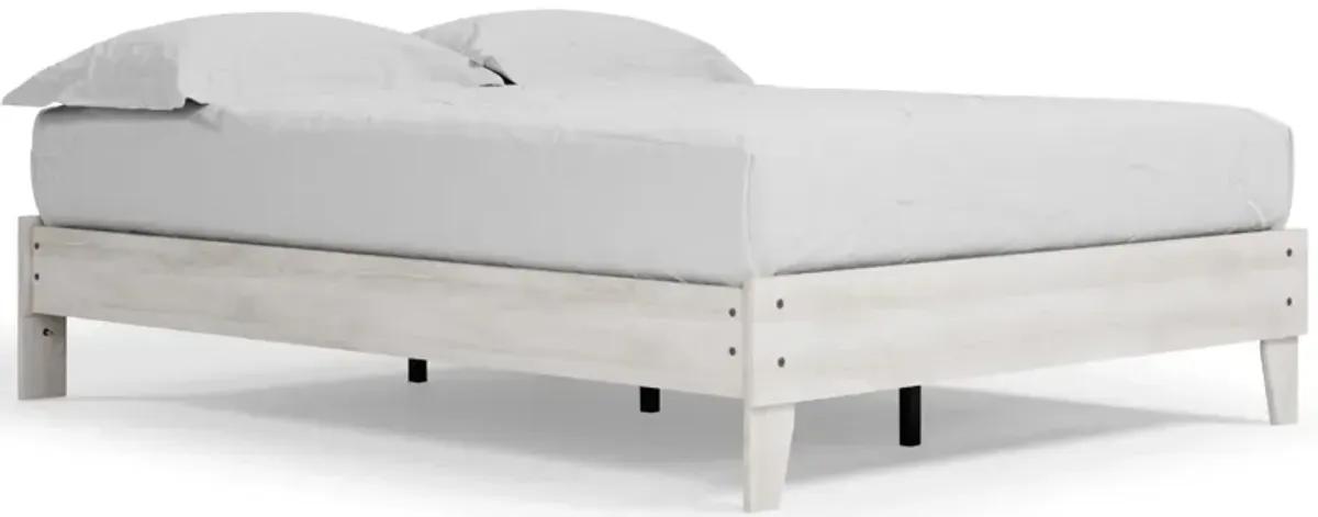 Ashley Shawburn Whitewash Queen Platform Bed