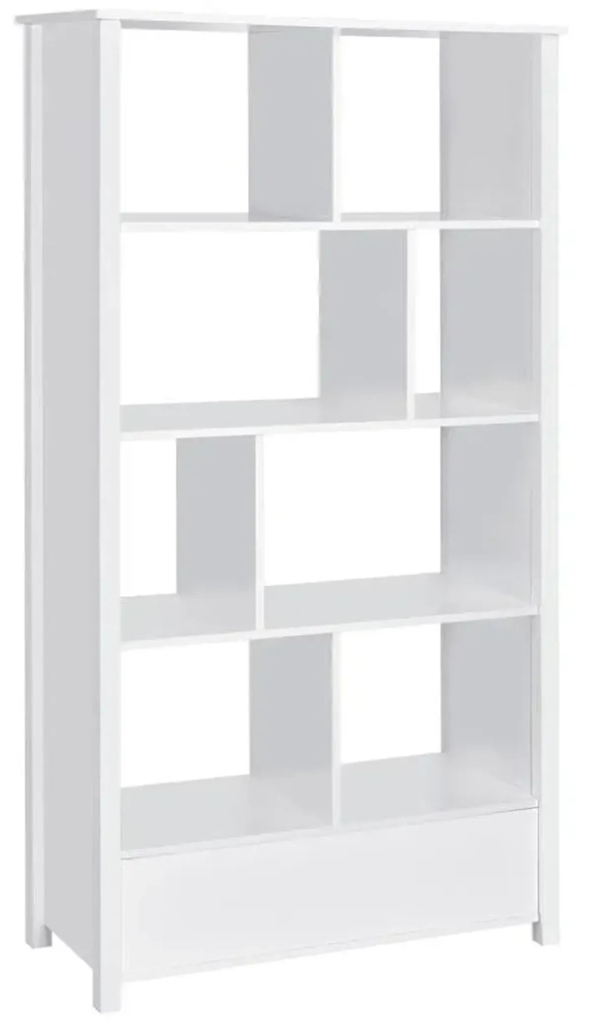 Coaster Dylan 68 Inch 4-Shelf Storage Bookshelf White High Gloss