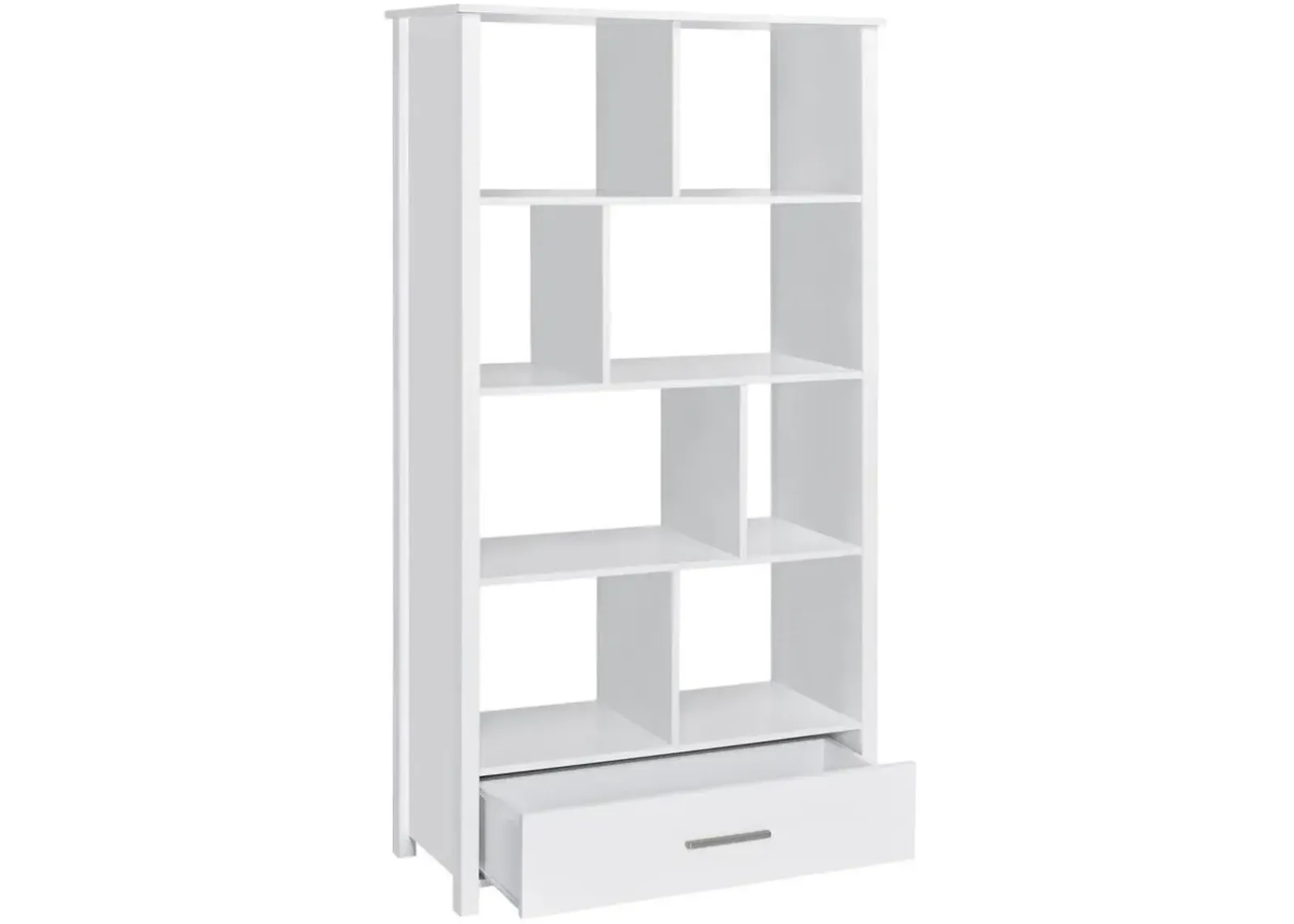 Coaster Dylan 68 Inch 4-Shelf Storage Bookshelf White High Gloss