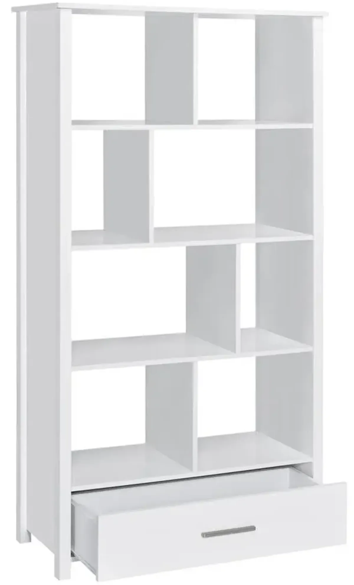 Coaster Dylan 68 Inch 4-Shelf Storage Bookshelf White High Gloss