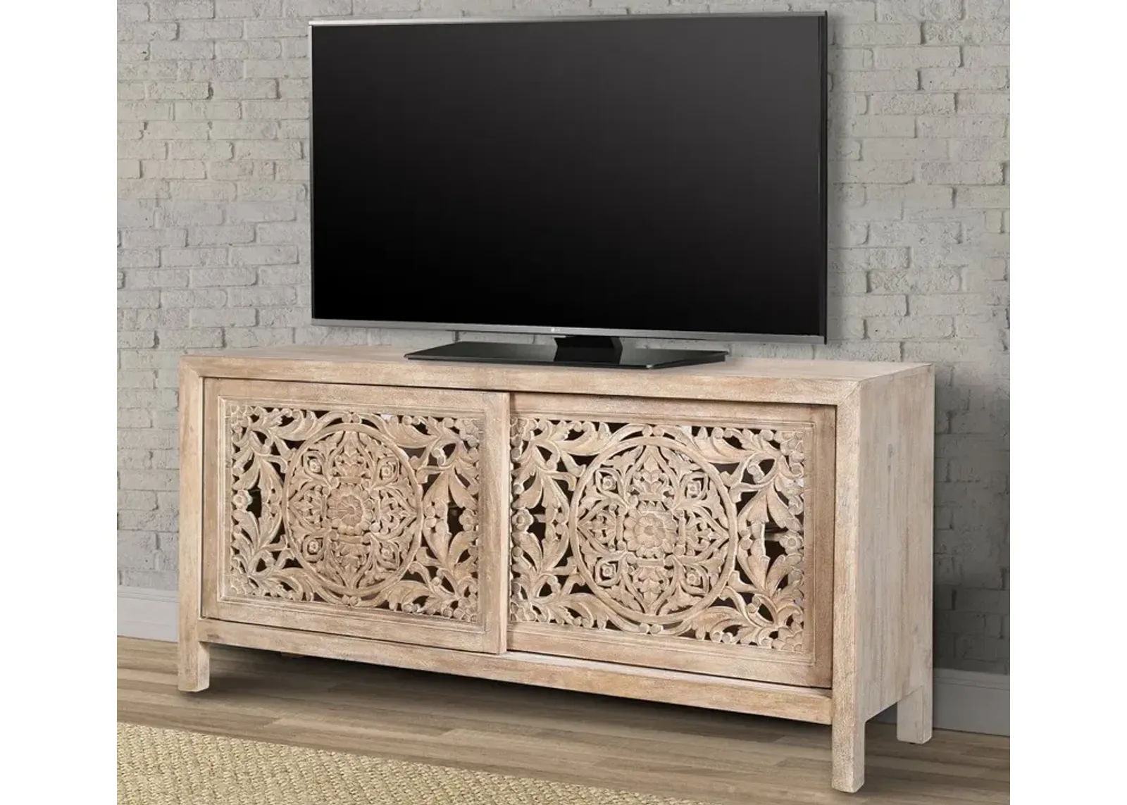 Parker House Crossings Eden Collection 68 Inch Toasted Tumbleweed Media Entertainment TV Stand