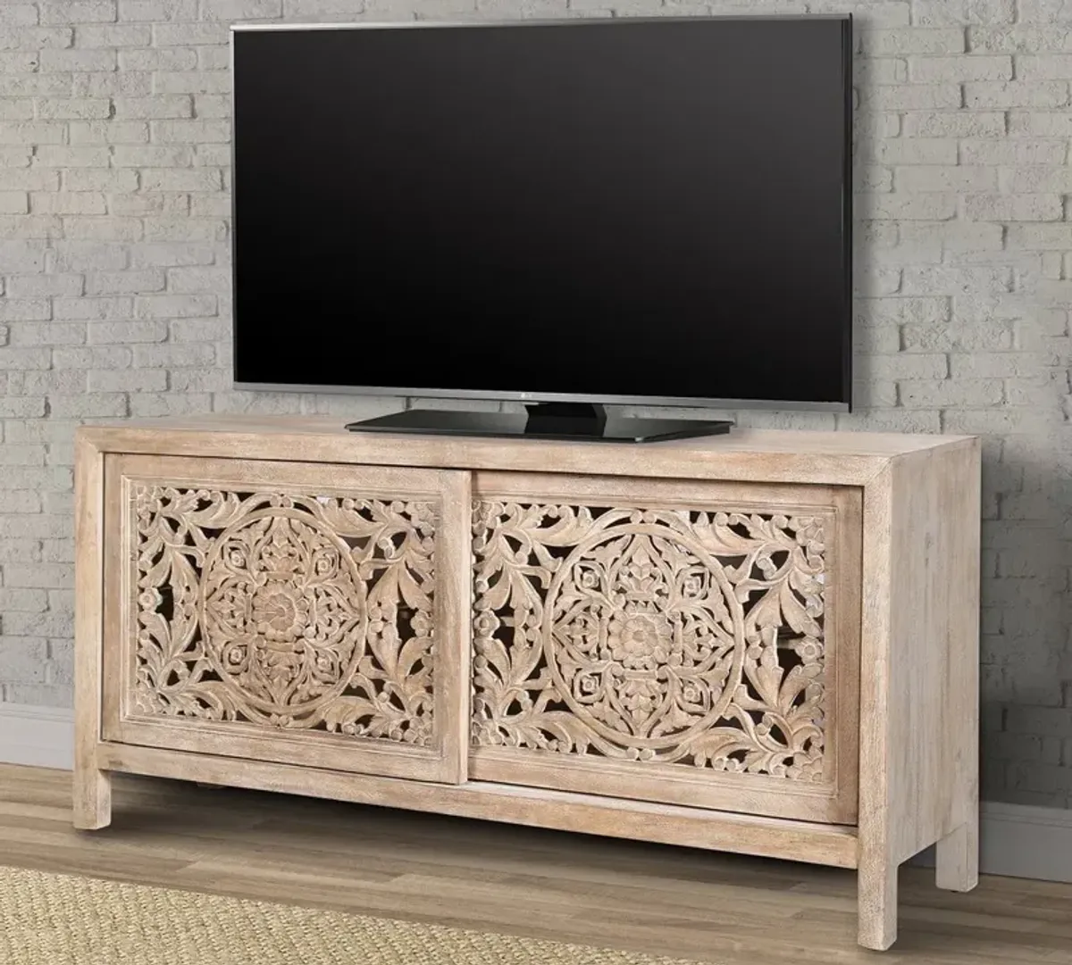 Parker House Crossings Eden Collection 68 Inch Toasted Tumbleweed Media Entertainment TV Stand