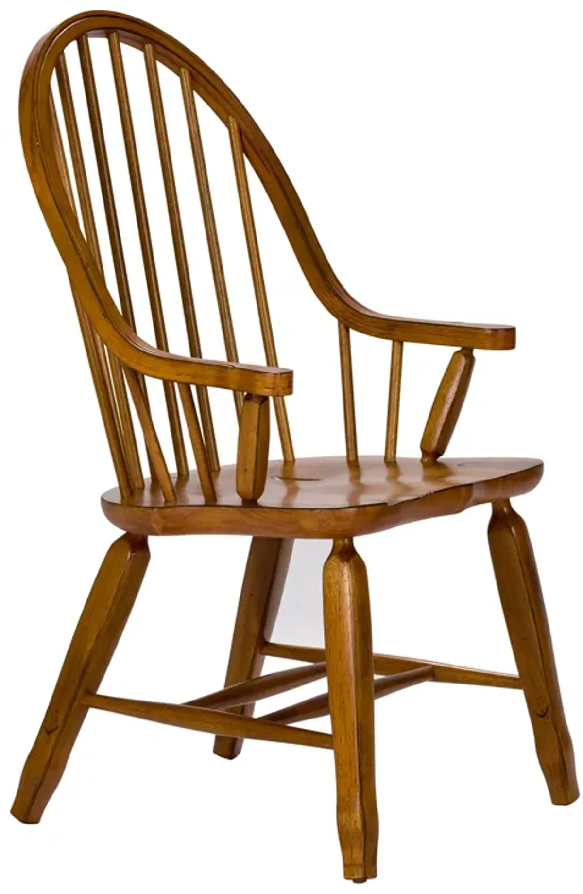 Liberty Furniture Treasures Rustic Oak Bow Back Arm Chair