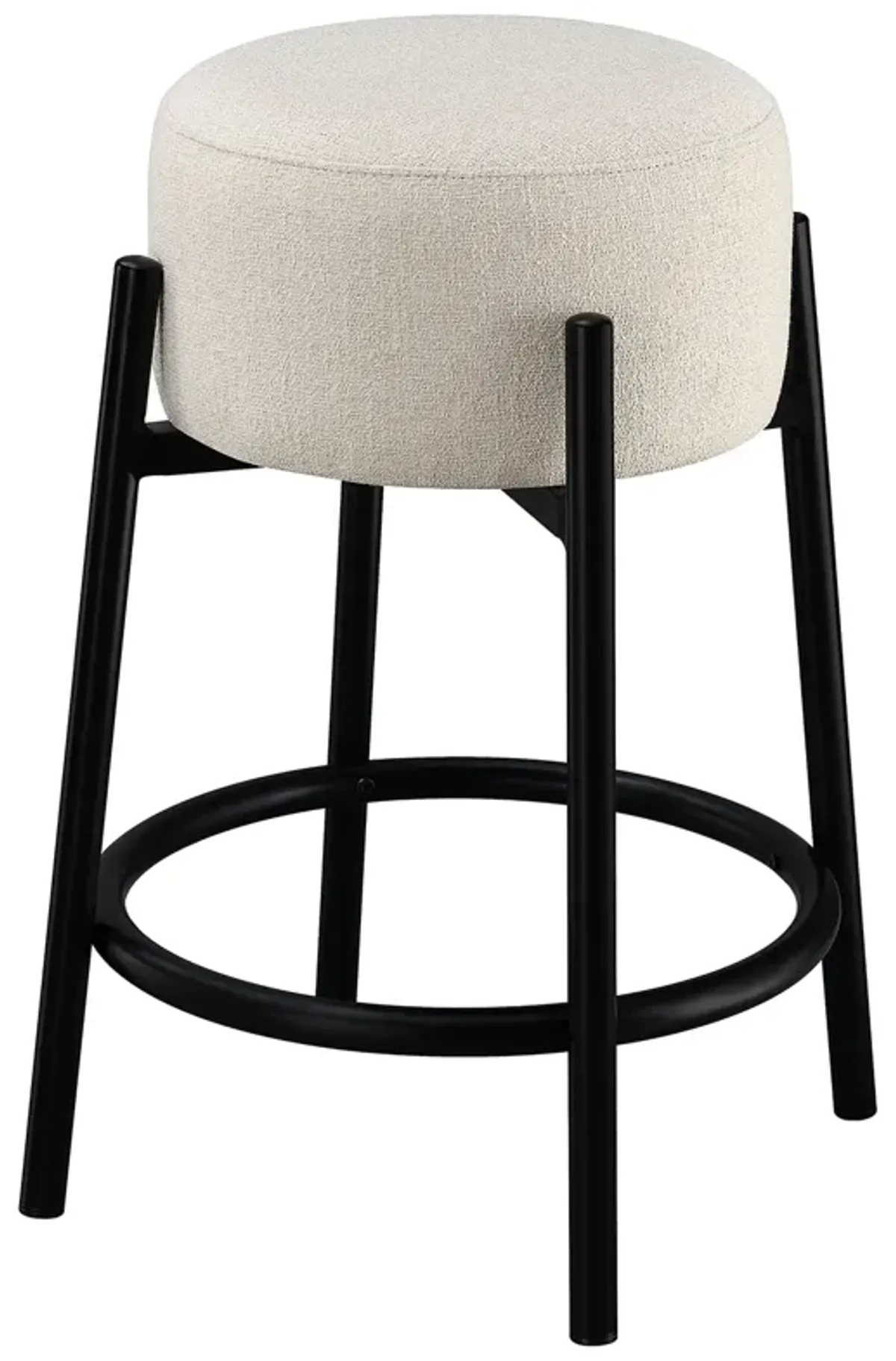 Coaster Leonard Upholstered Backless Counter Stool White