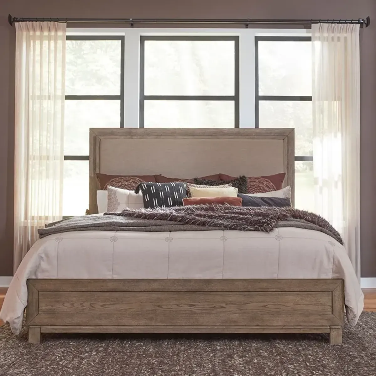 Liberty Furniture Canyon Road Beige Queen Upholstered Bed