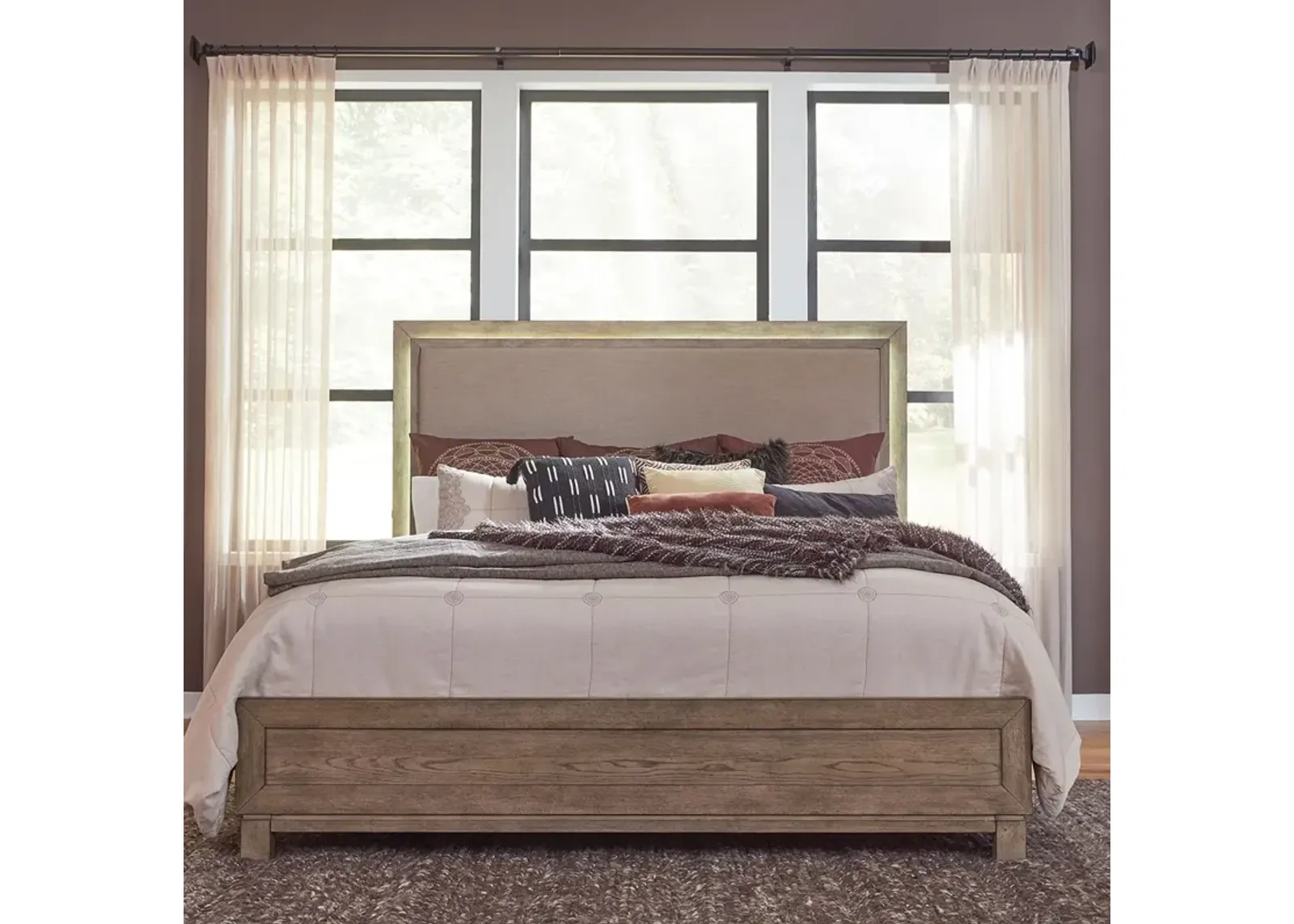 Liberty Furniture Canyon Road Beige Queen Upholstered Bed