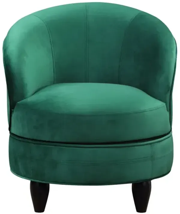 Steve Silver Sophia Green Velvet Accent Barrel Chair