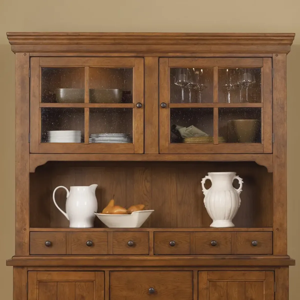 Liberty Furniture Hearthstone Rustic Oak Hutch