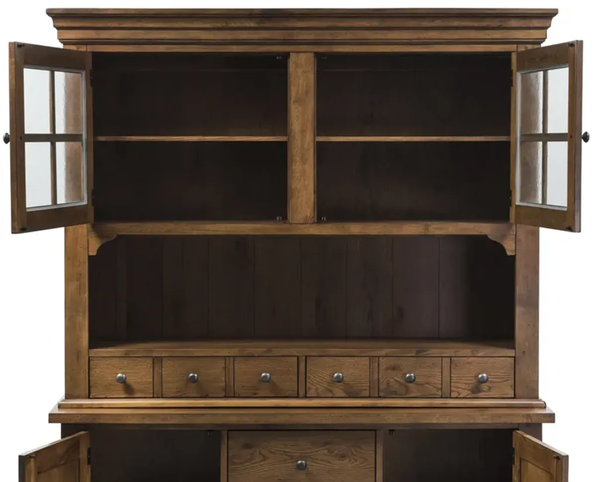 Liberty Furniture Hearthstone Rustic Oak Hutch