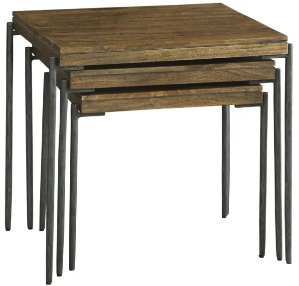 Hekman Nesting Tables Gray Solid Mango Slab Top Bedford Park