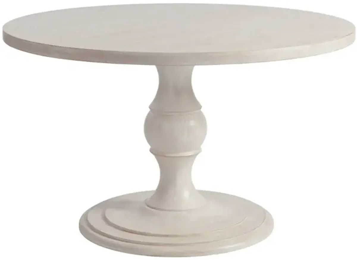 Corona Del Mar 48 Inch Wood Dining Table White-Washed - Newport