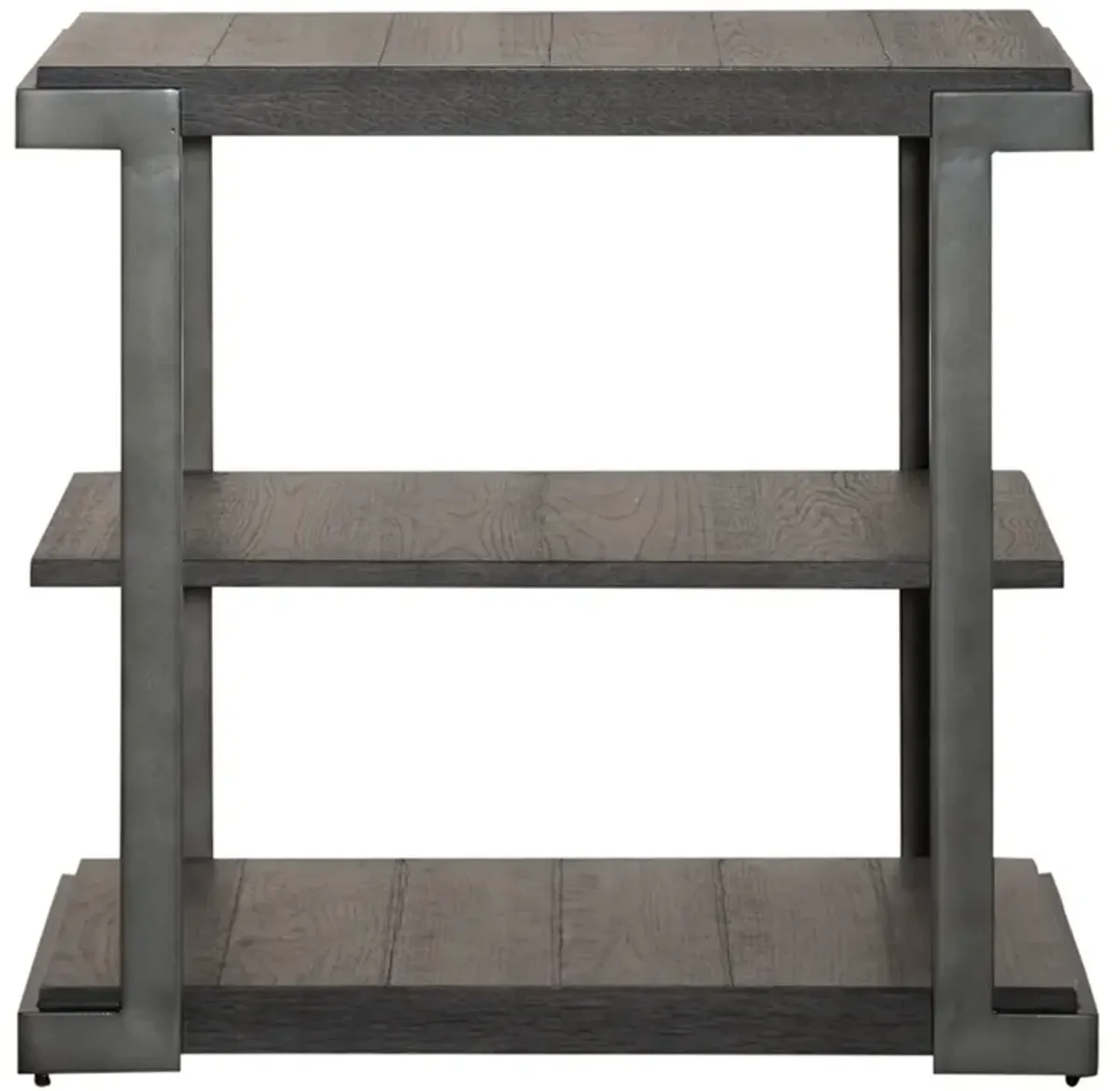 Liberty Furniture Modern View Gauntlet Gray Tiered End Table