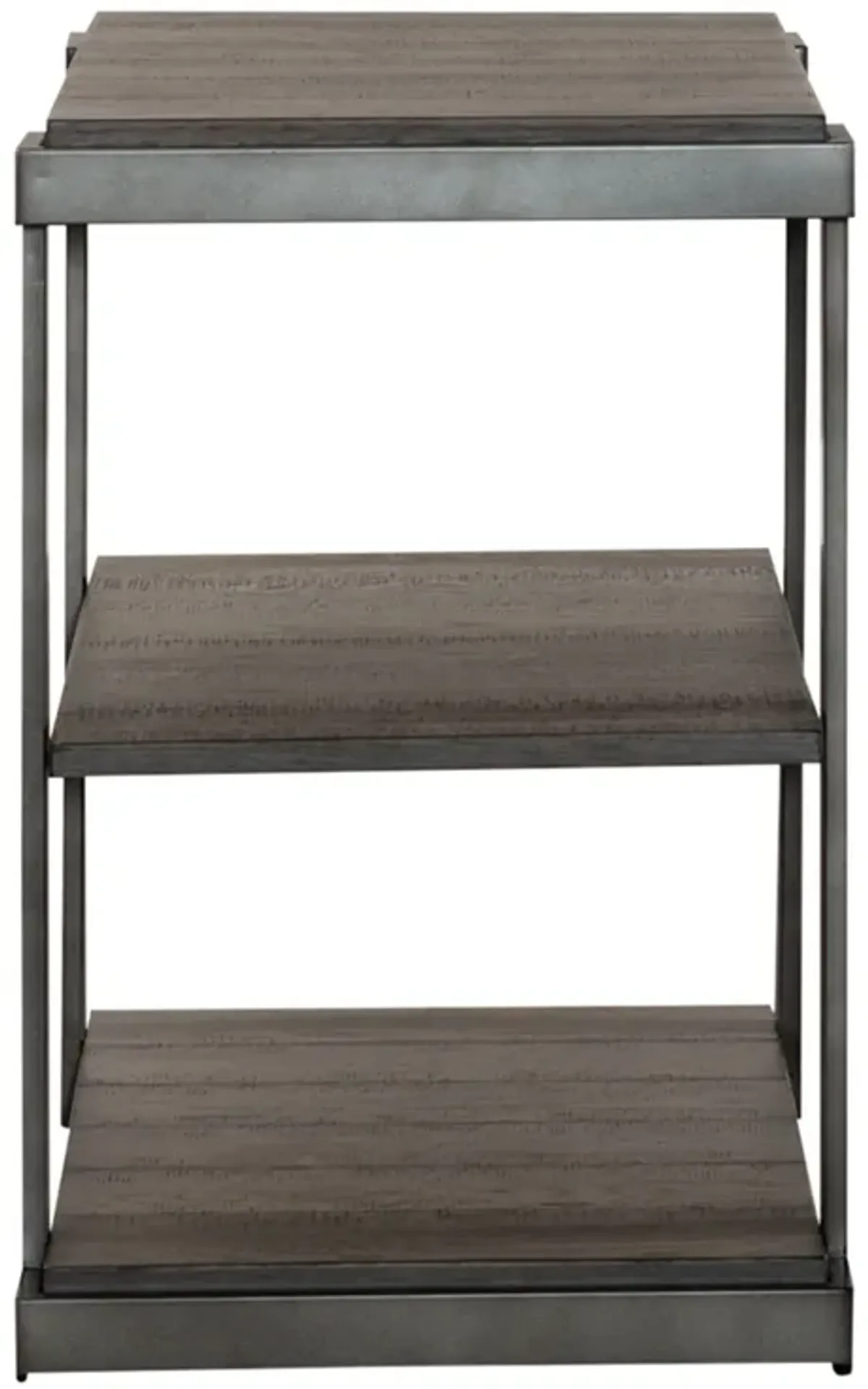 Liberty Furniture Modern View Gauntlet Gray Tiered End Table