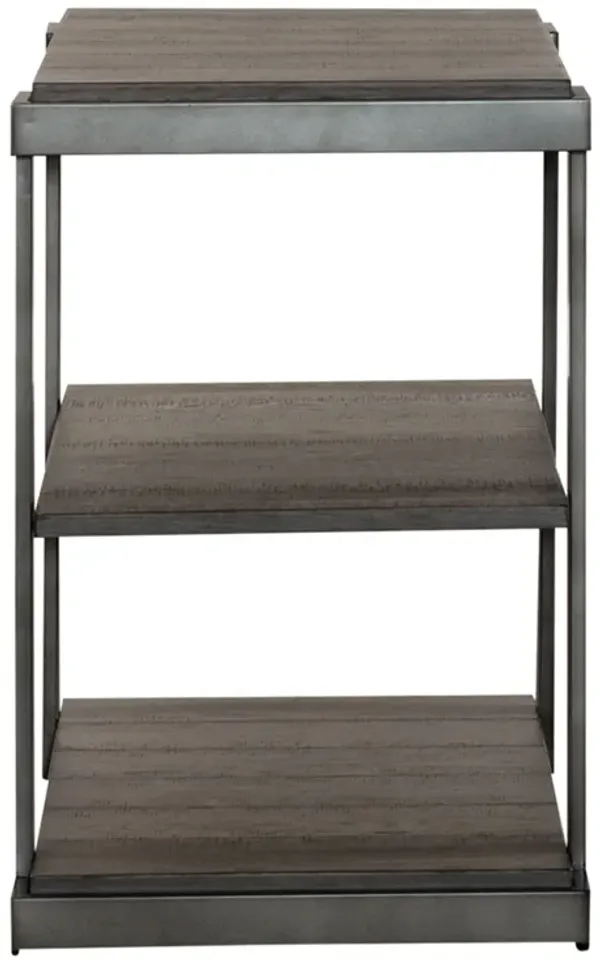 Liberty Furniture Modern View Gauntlet Gray Tiered End Table