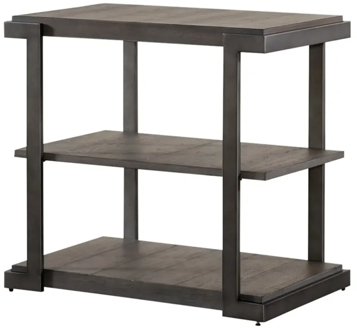 Liberty Furniture Modern View Gauntlet Gray Tiered End Table