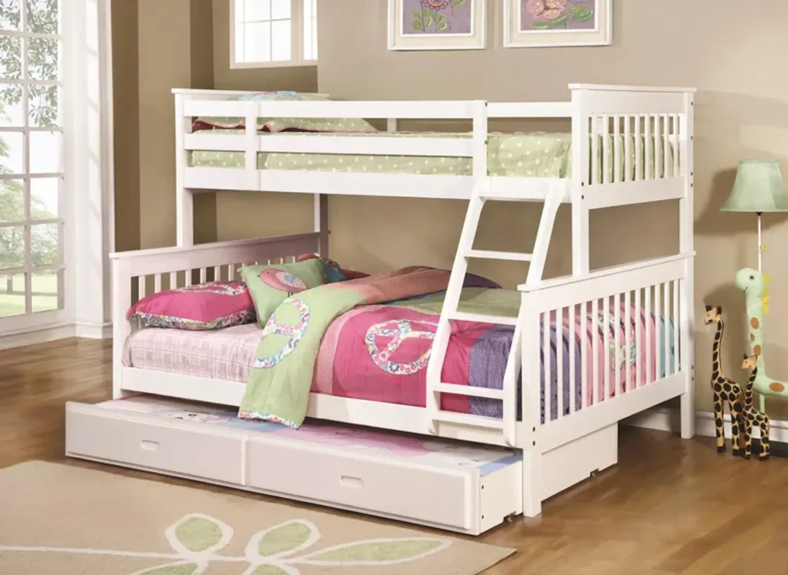 Coaster Chapman Wood Twin Over Full Bunk Bed White