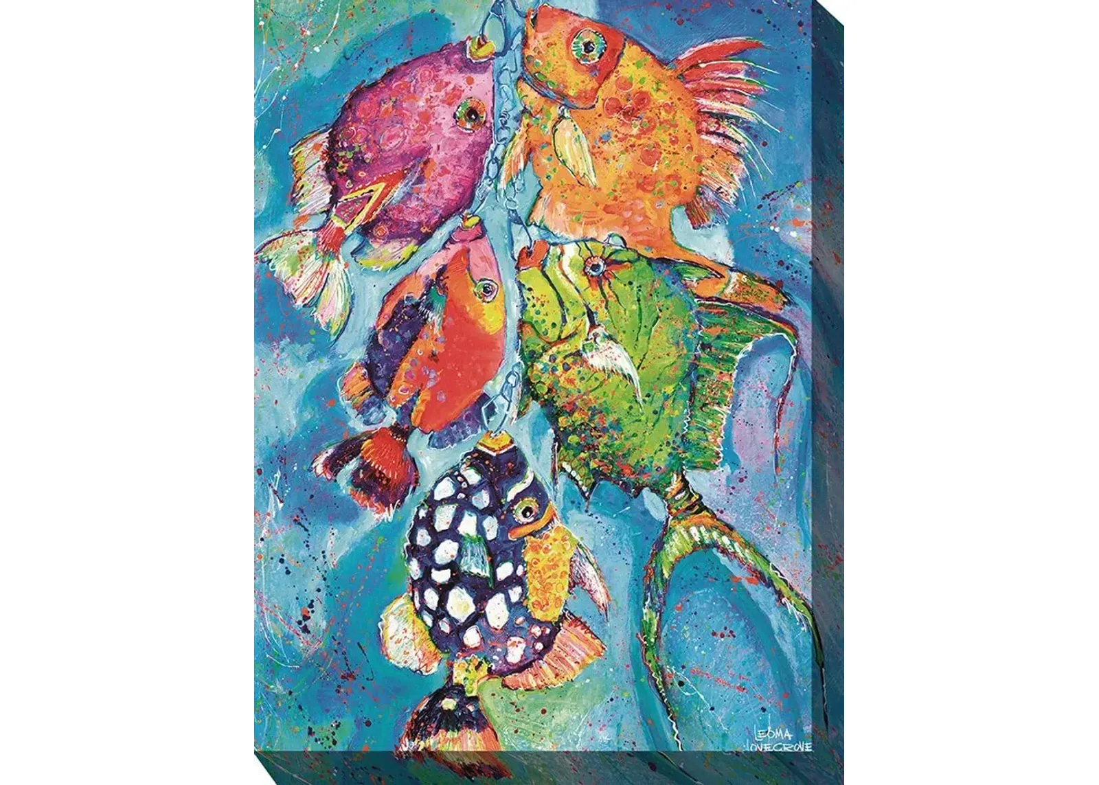 West of The Wind Red Fish Blue Fish 30X40 All Season Outdoor Canvas Art