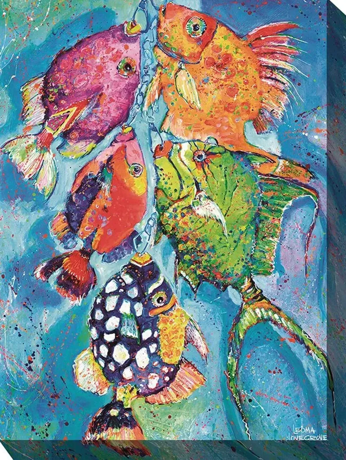 Red fish Blue Fish 30x40 All Season Outdoor Canvas Art