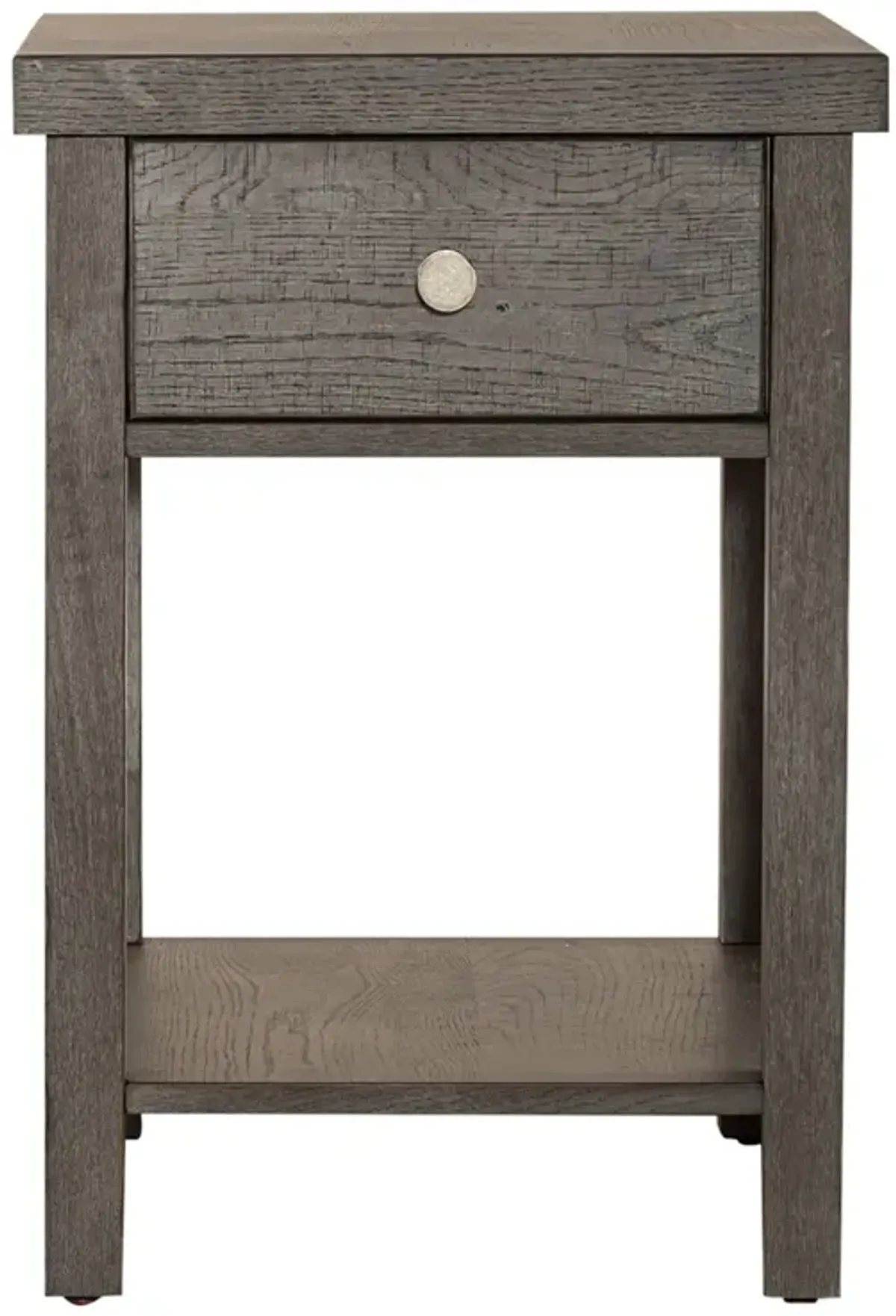 Liberty Furniture Modern Farmhouse Dusty Charcoal Side Table