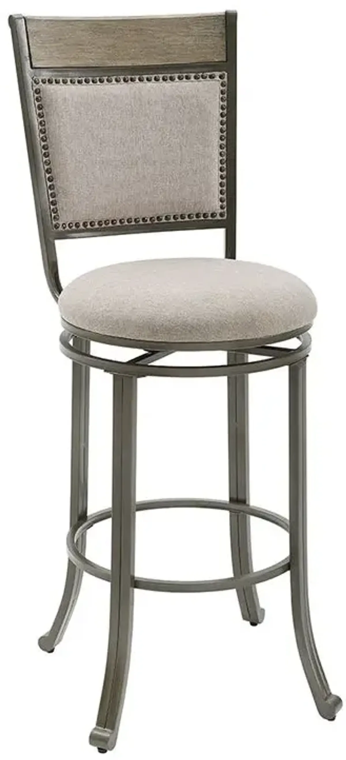 Powell Franklin Swivel Bar Stool Pewter