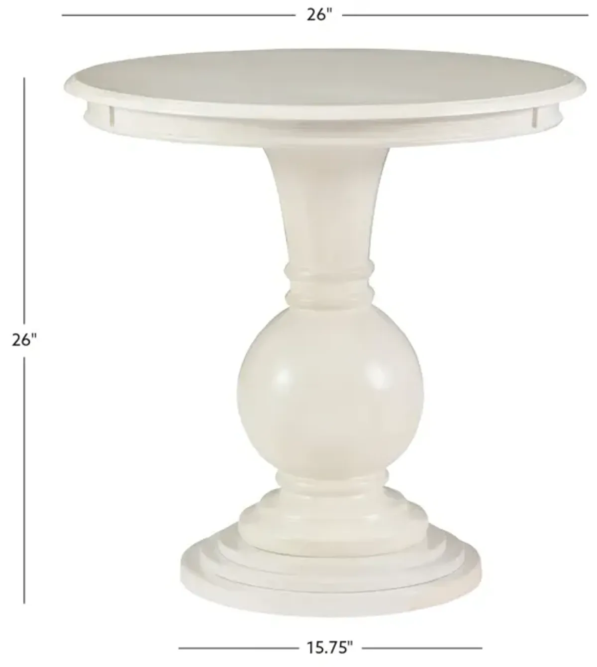 Powell Adeline Round Accent Table Cream