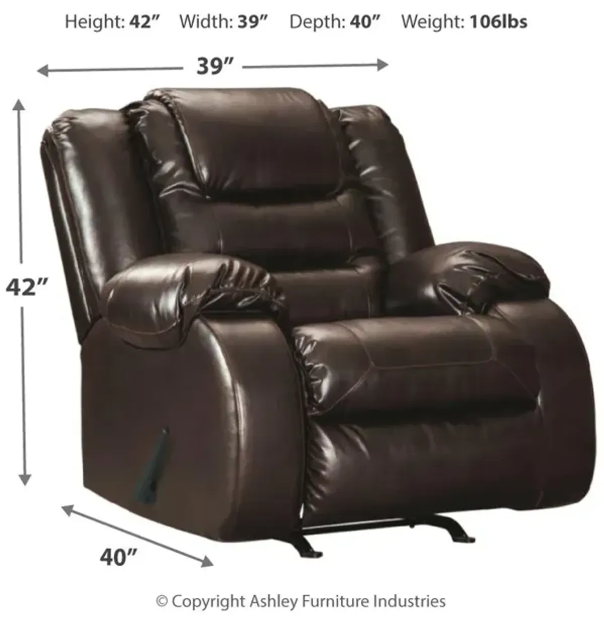 Vacherie Chocolate Rocker Recliner