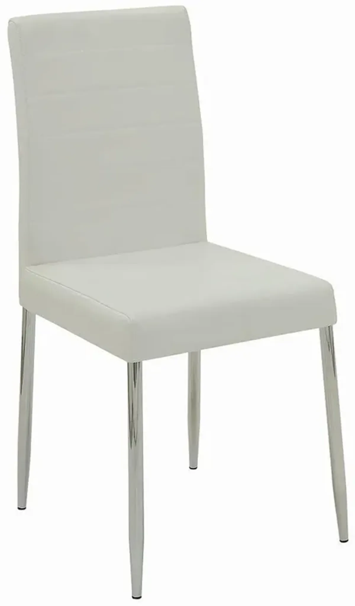 Coaster Side Chair White Chrome