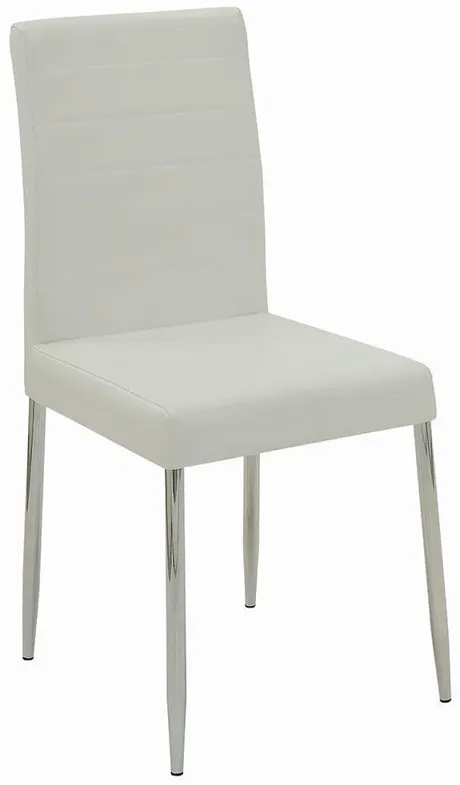 SIDE CHAIR WHITE CHROME