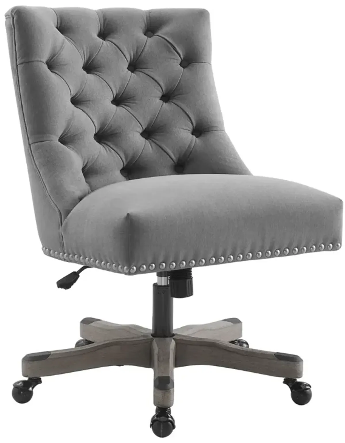 Linon Della Light Gray Home Office Desk Chair