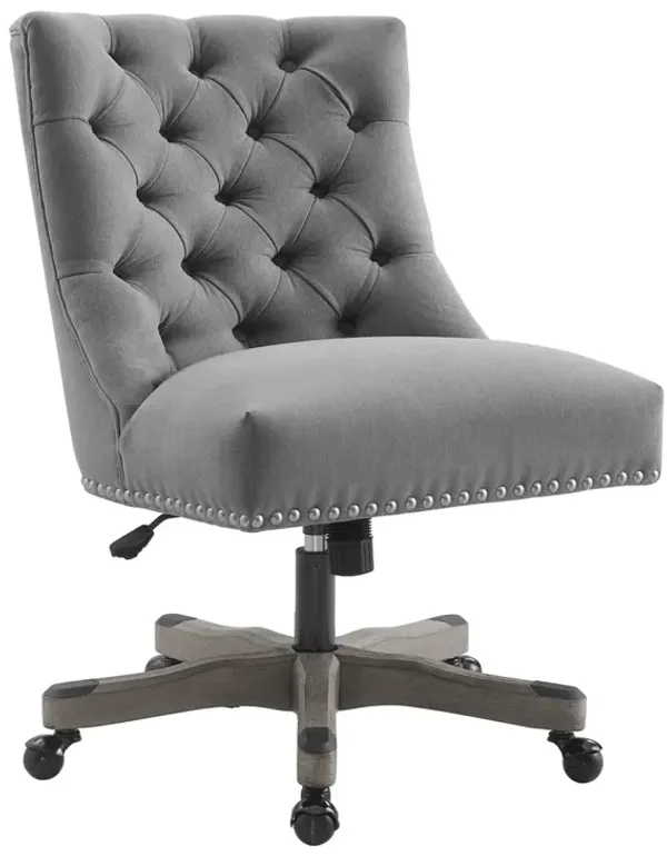 Linon Della Light Gray Home Office Desk Chair