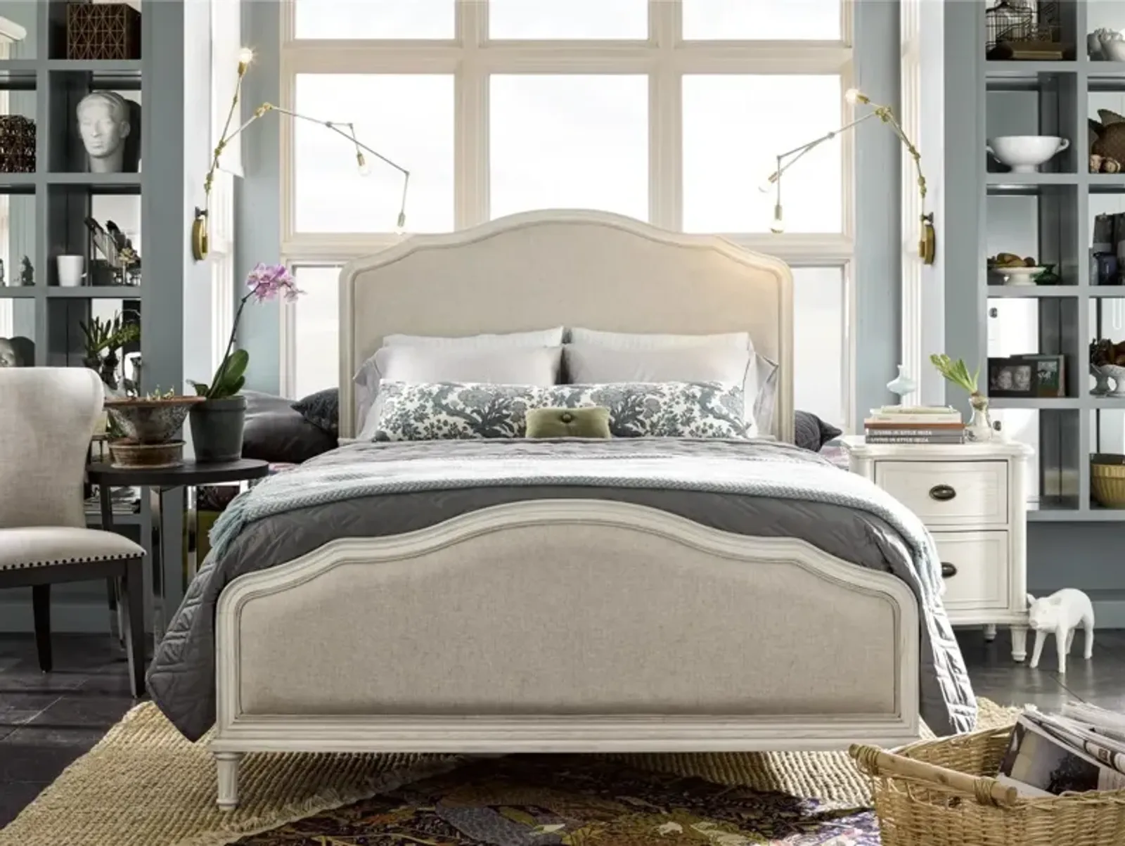 Universal Curated Amity Cotton Upholstered King Bed