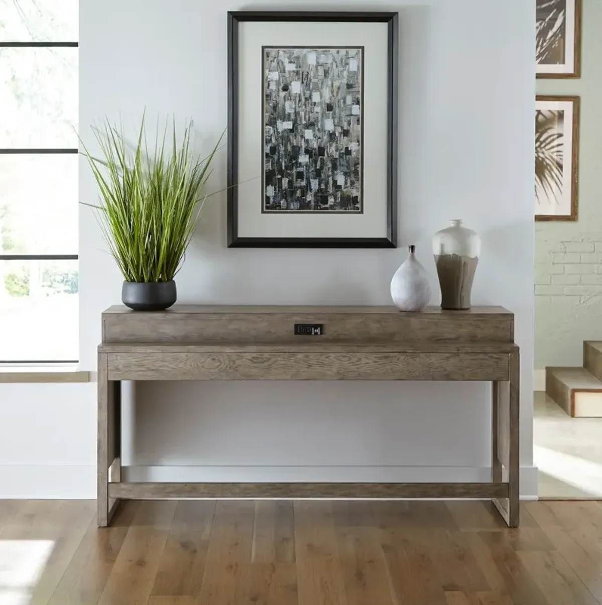 Liberty Furniture Bartlett Field Dusty Taupe Console Bar Table