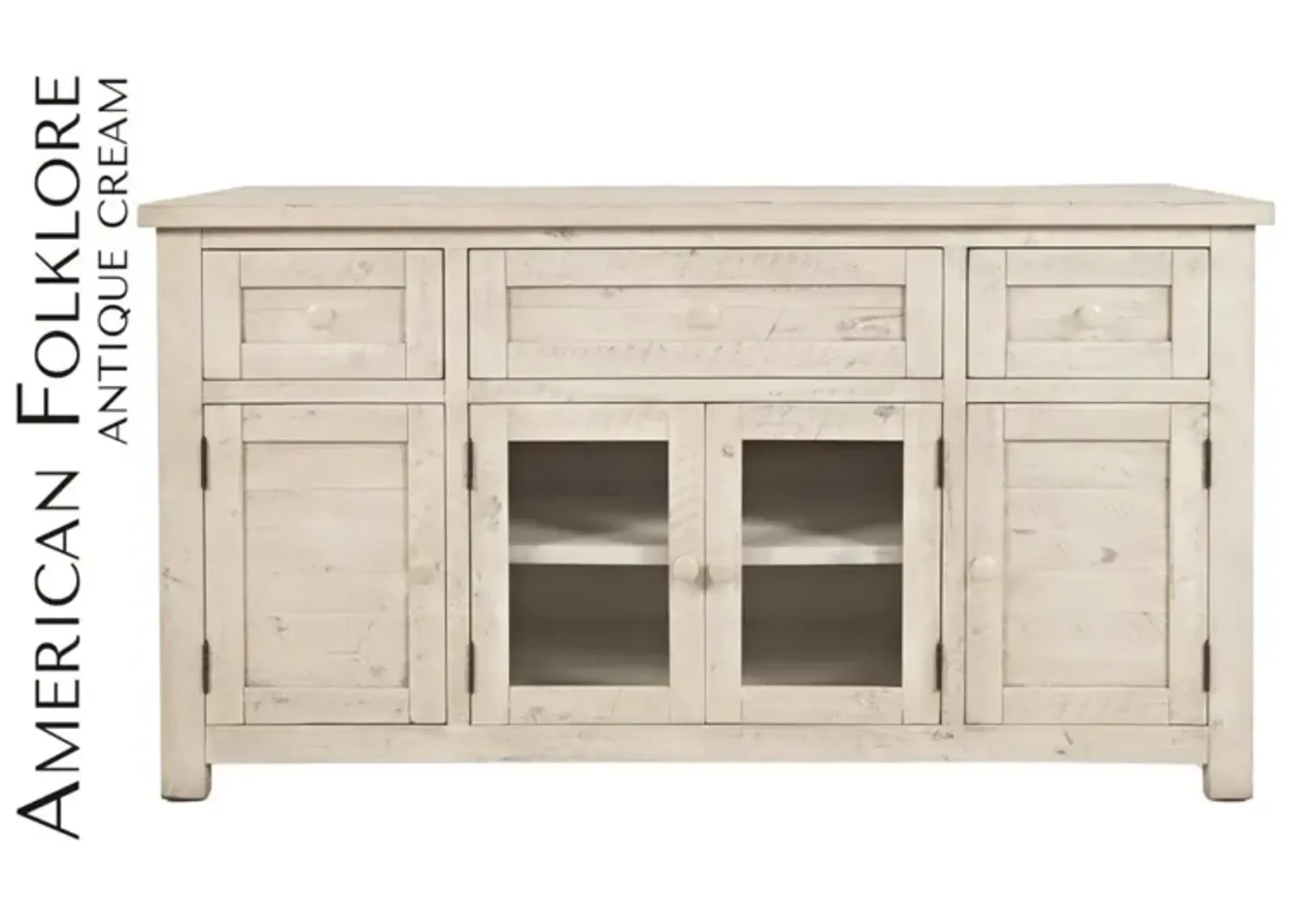 AMERICAN FOLKLORE 60 INCH CONSOLE - ANTIQUE CREAM ANTIQUE CREAM