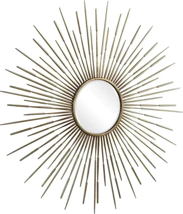 Uttermost Golden Rays Gold Round Wall Mirror