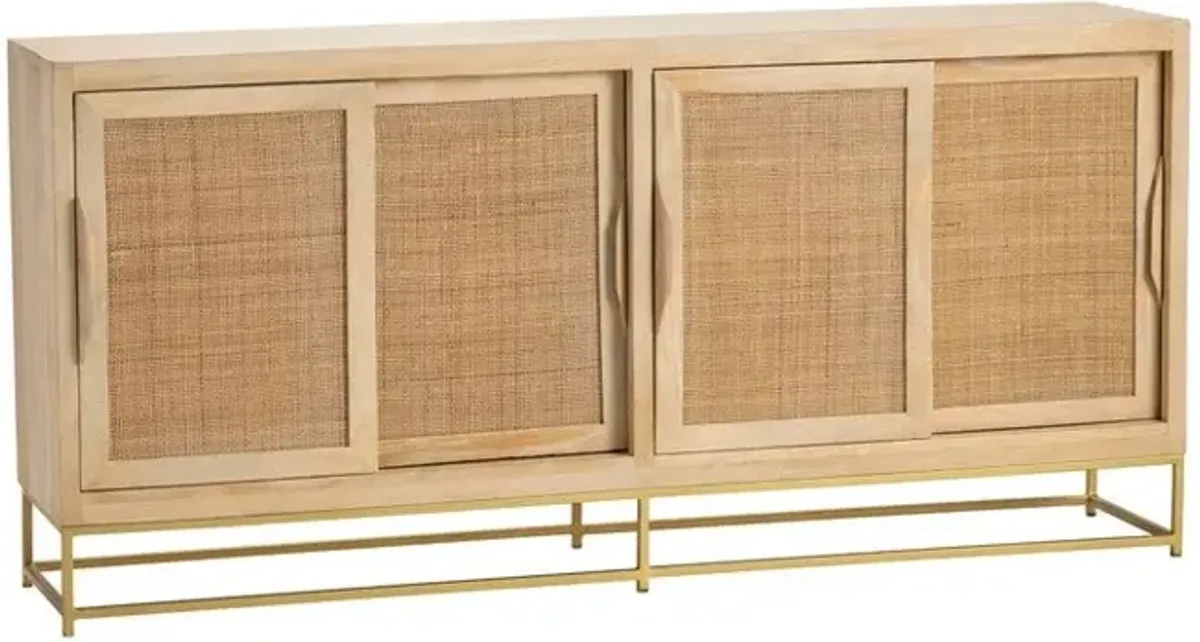 Crestview Bengal Manor Natural Cane Sideboard