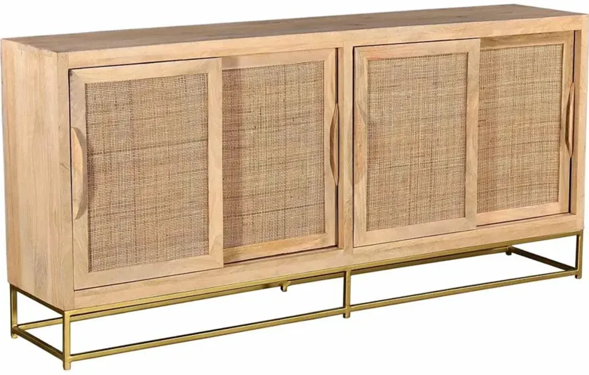 Crestview Bengal Manor Natural Cane Sideboard