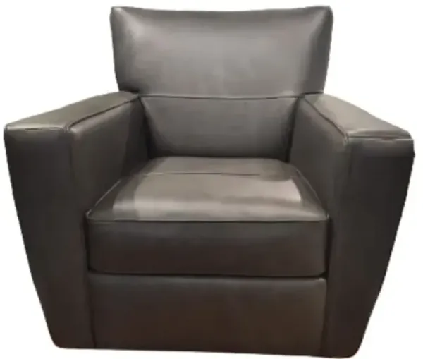 Softline Caruso Slate Leather Swivel Chair