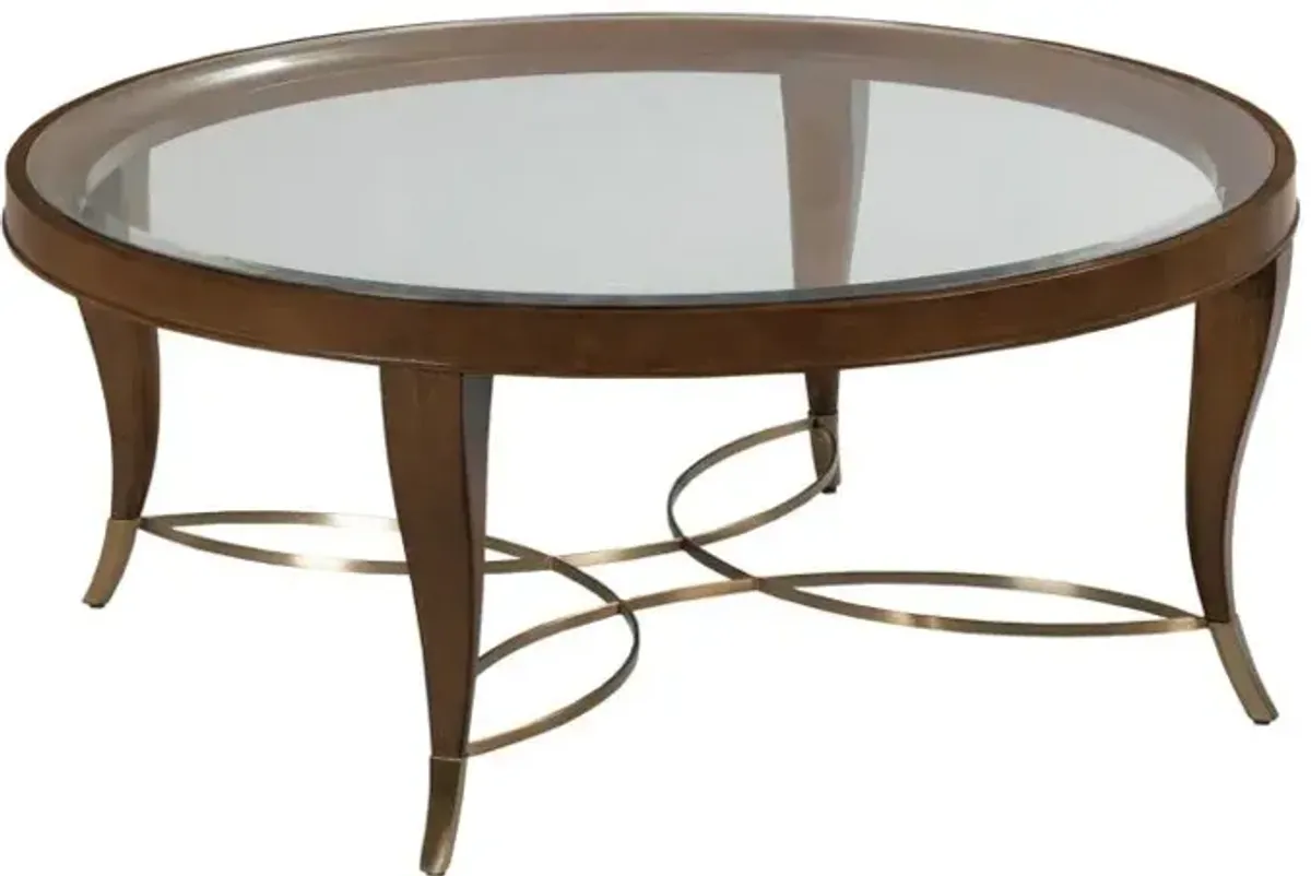 American Drew Vantage Brown Round Coffee Table