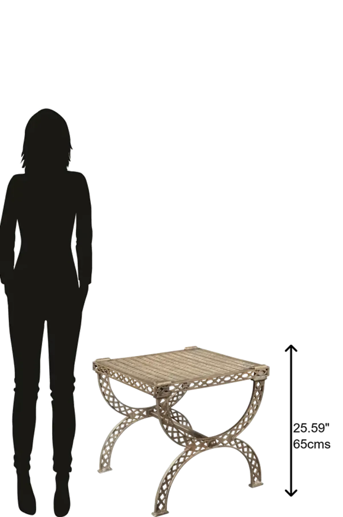 Hekman Gratetop Xbench Side Table