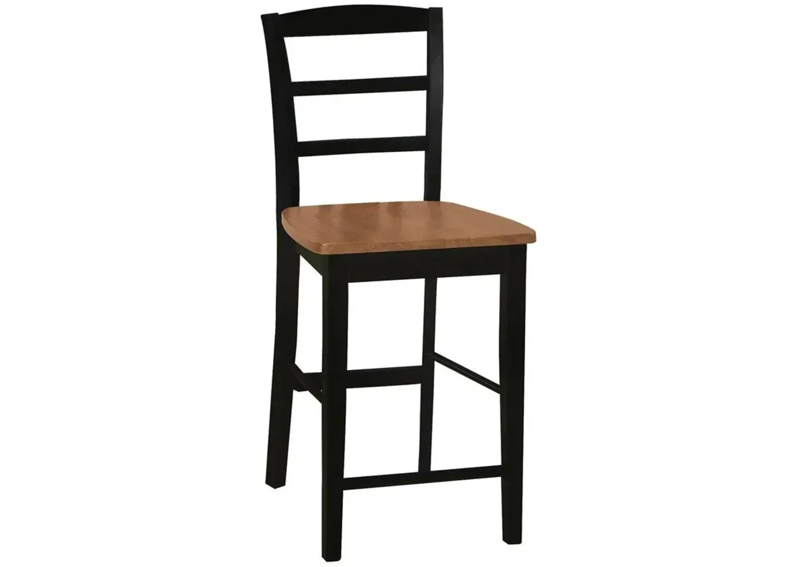 John Thomas Dining Essentials Madrid Wood Stool in Black/Cherry