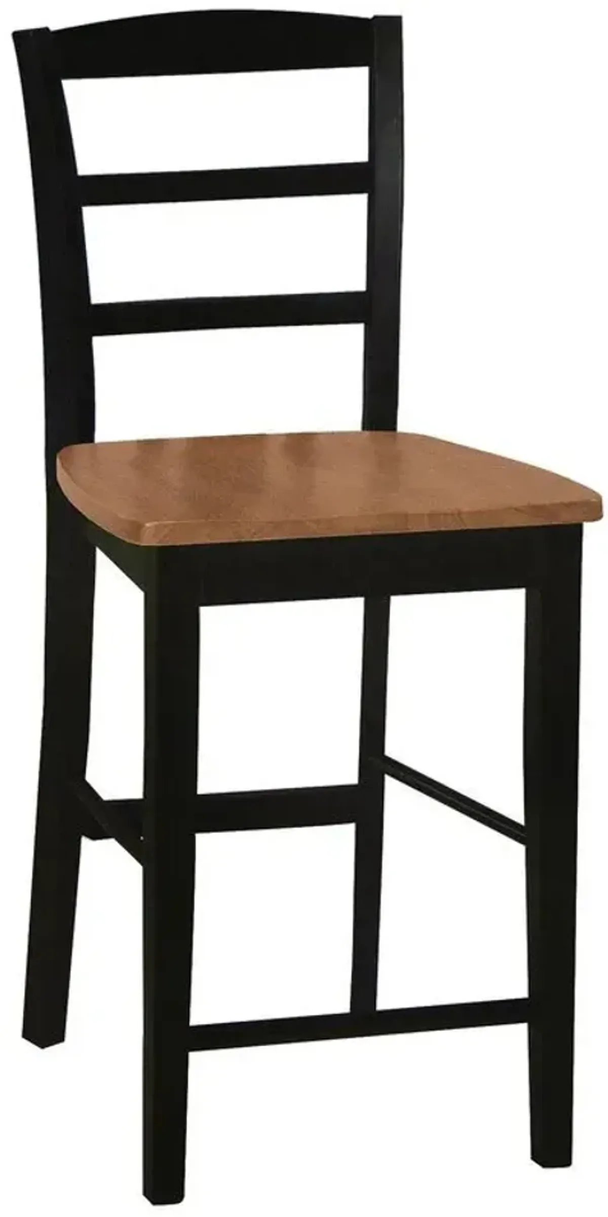 John Thomas Dining Essentials Madrid Wood Stool in Black/Cherry