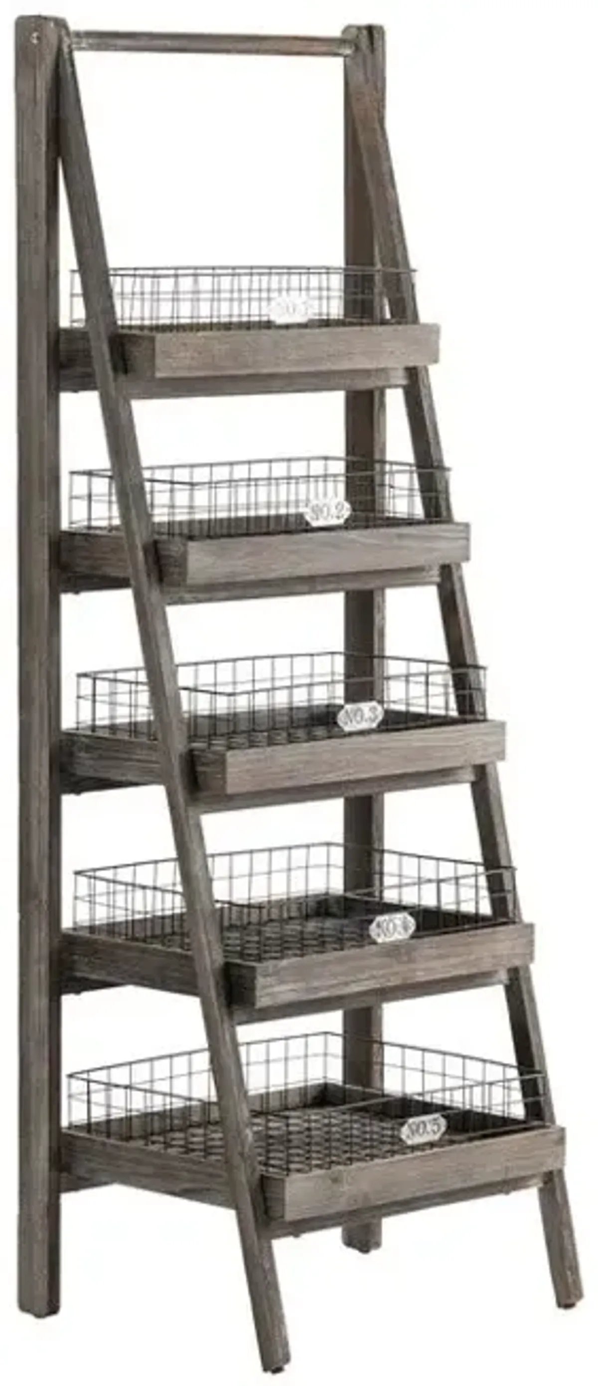 Crestview Hastings Charcoal Grey Angled Etagere