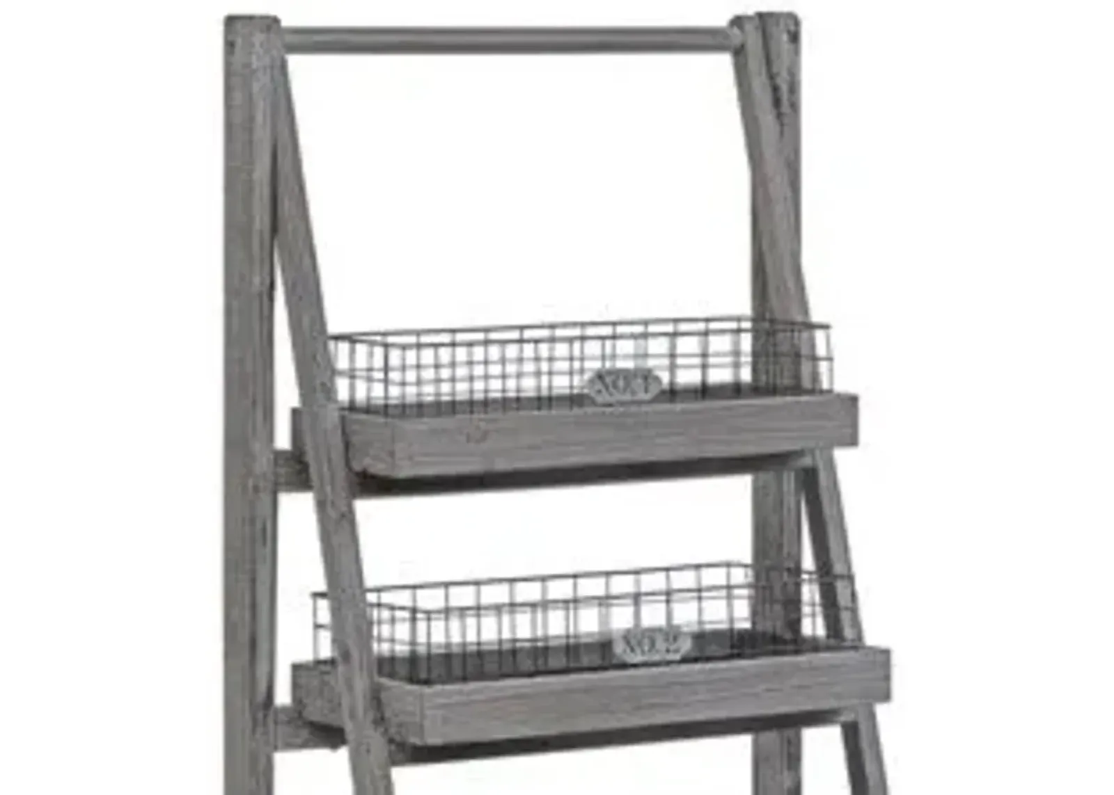 Crestview Hastings Charcoal Grey Angled Etagere