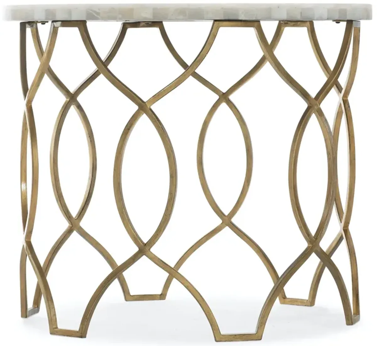 MELANGE CORRINA ROUND LAMP TABLE