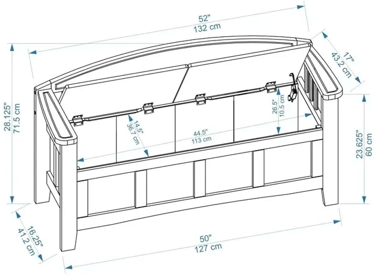 Linon Aria Storage Bench