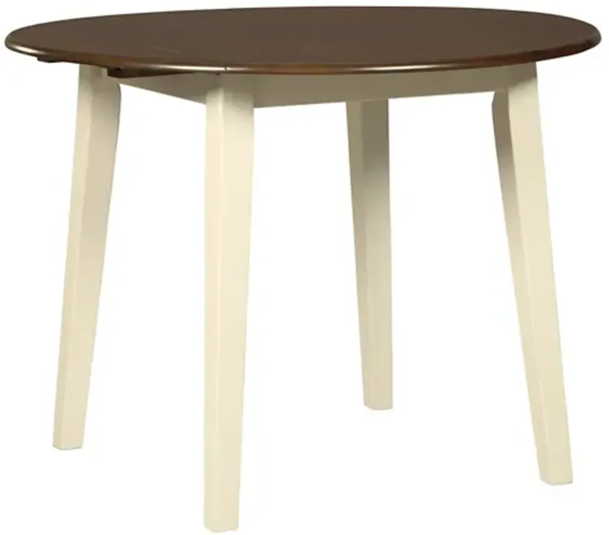 Ashley Woodanville Cream/Brown Round Drop Leaf Table