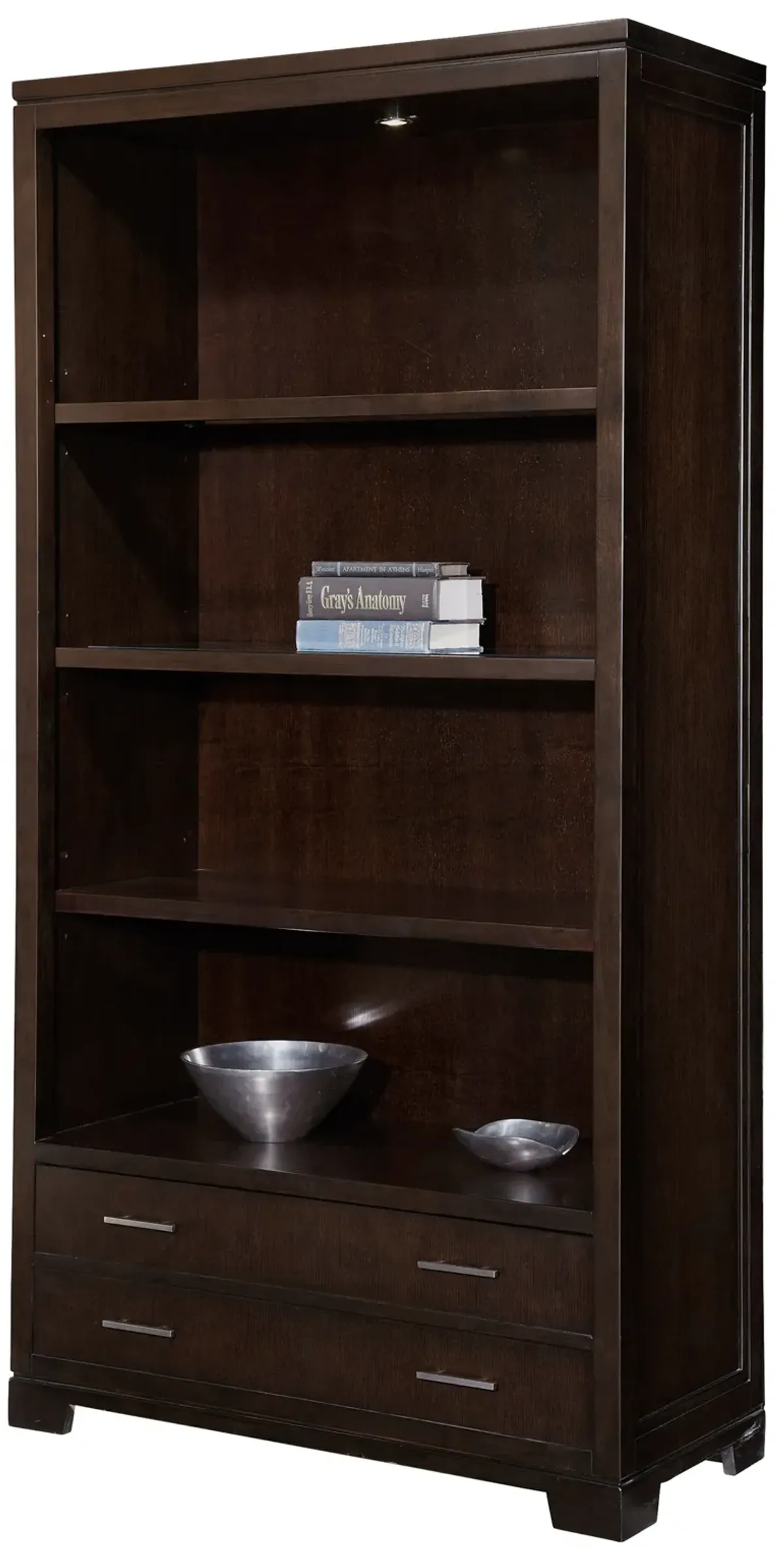 Hekman Mocha Transitional Bookcase