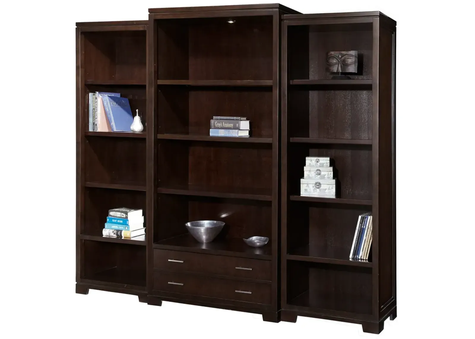 Hekman Mocha Transitional Bookcase