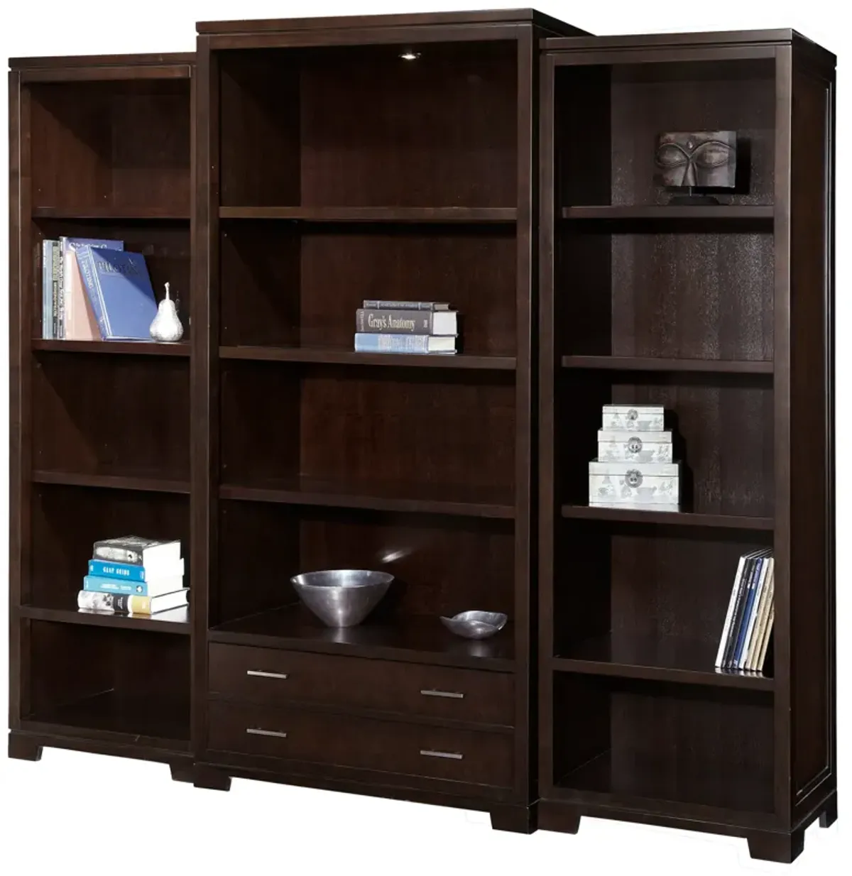 Hekman Mocha Transitional Bookcase