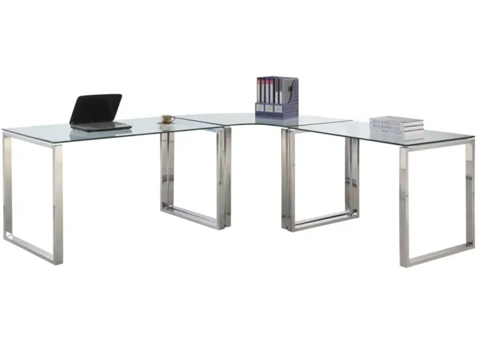 CONTEMPORARY DESK SET WITH SMALL LARGE & CORNER DESKS